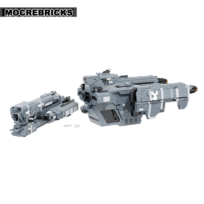 Ucs filme de ficção científica espaço para frente ao amanhecer conjunto montagem nave espacial moc blocos de construção modelo coleção tijolos seniores brinquedos