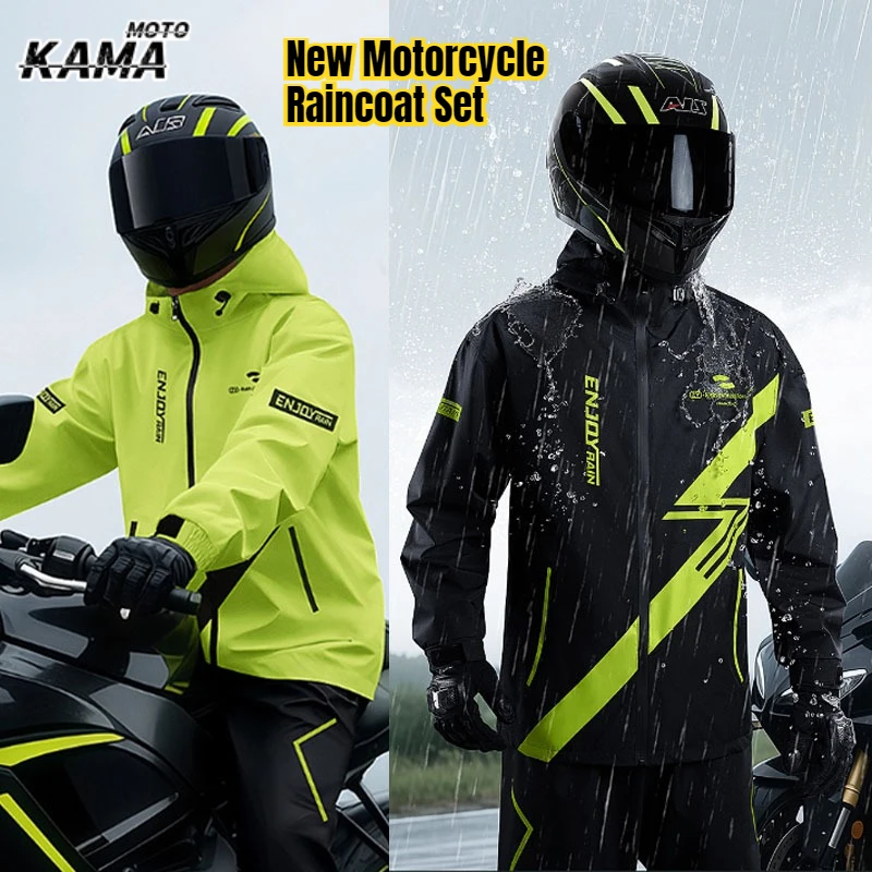 

2025 New Motorcycle Raincoat Jacket Men Windproof Split Rain Coat Waterproof Motorcyclist Women Raincoat Para Moto