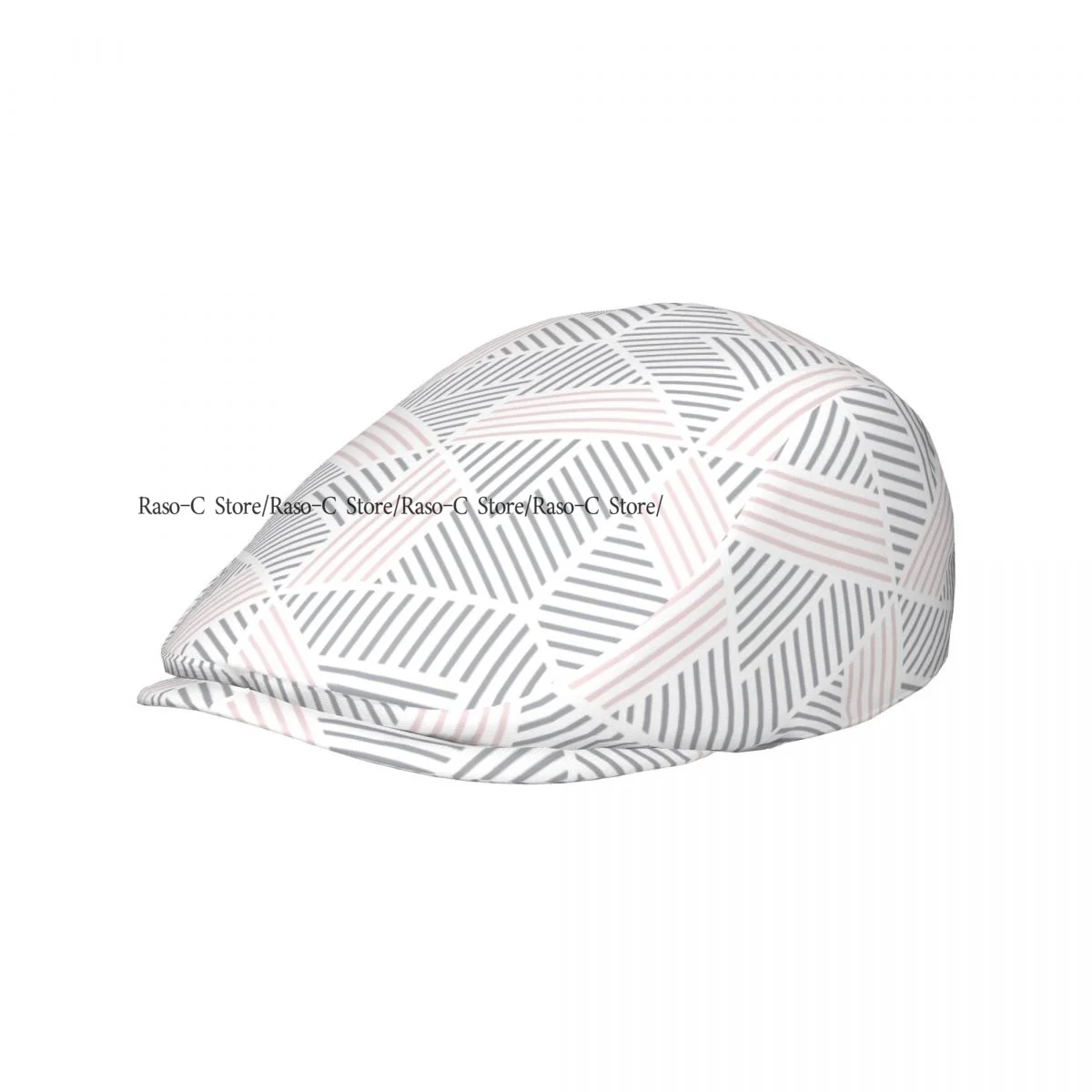 Unisex Adult Forward Peaked Cap Abstract Geometric Modern Print Newsboy Flat Cap Casual Streetwear Ivy Driving Hat