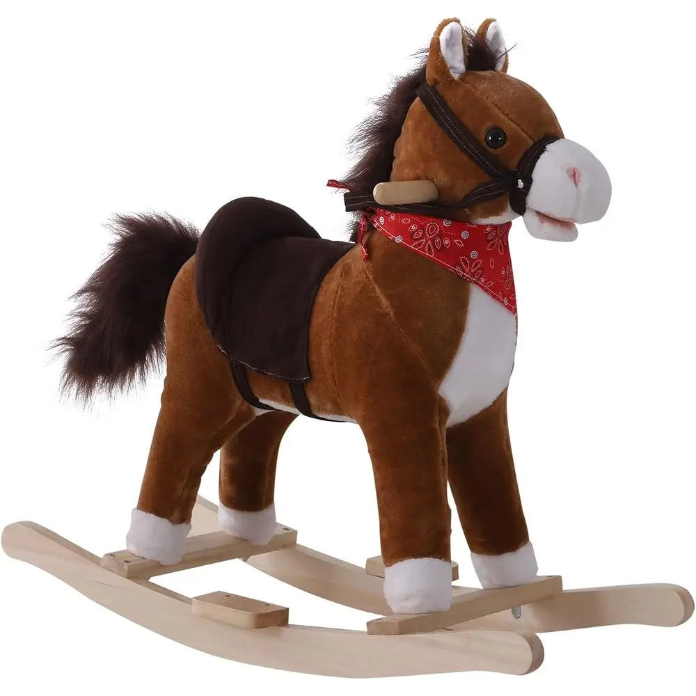 

Rocking Plush Toy for Kids 3+ with Realistic Sounds and Red Scarf