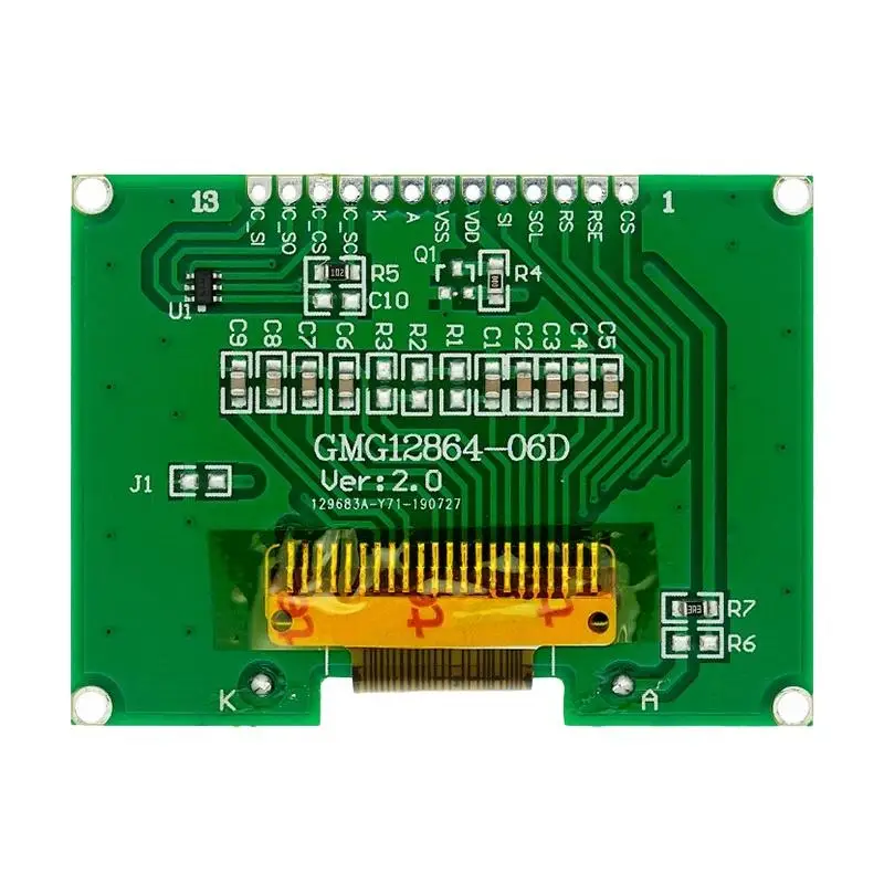 Lcd12864 12864-06D, 12864, LCD module, COG, with Chinese font, dot matrix screen, SPI interface