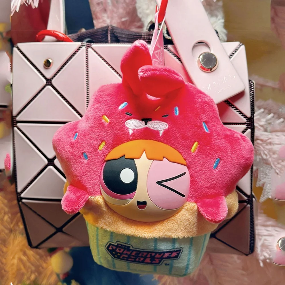 ตุ๊กตาพลัชชีซีรีส์ขนมหวานของแท้จาก The Powerpuff Girls การ์ตูนบับเบิ้ล บัตเตอร์คัพ พวงกุญแจตุ๊กตา ของตกแต่งกระเป๋าเป้ ของเล่น ของขวัญ