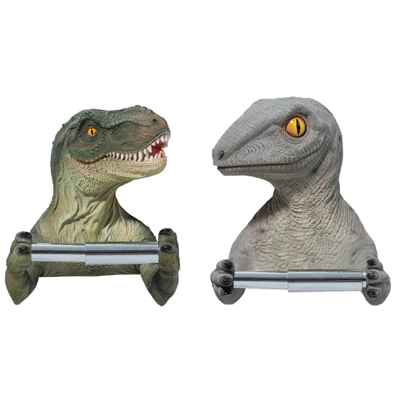 Dinosaur Toilet Paper Stand Tissue Holder Wall-Mounted Towel Rack For Bathroom Kitchen Stand Storage