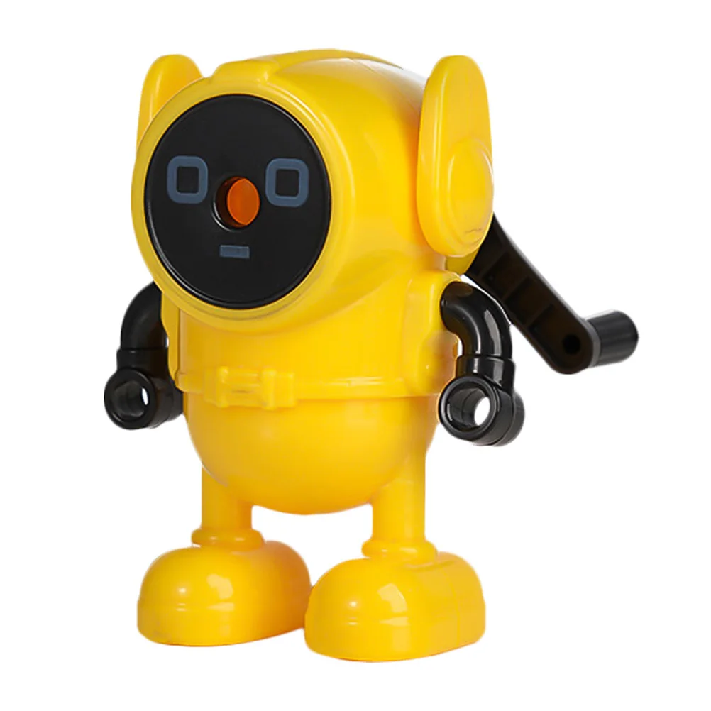

Cartoon Robot Pencil Sharpener Automatic Feeding Student Stationery Portable Desk Tool Lightweight Practical Study Aid
