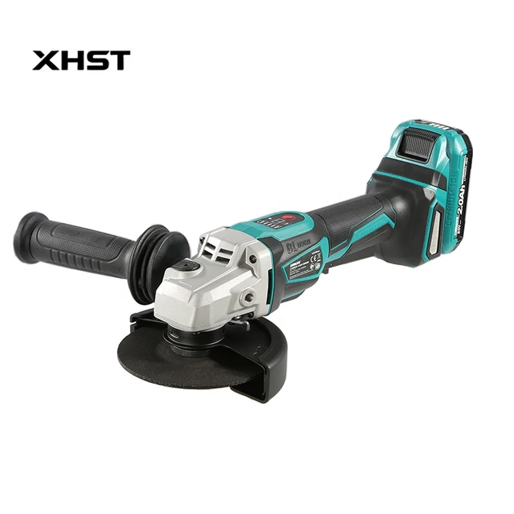 

China Factory Industrial Grade 20V Cordless Angle Grinder Fast Charge Battery Power Source Trigger Switch Grinding Disc Wheel