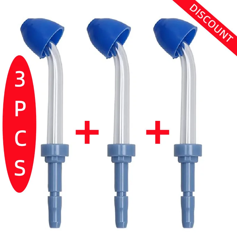 3Pcs Nasal Irrigator Nozzle Compatible With Waterpik Oral Irrigator Remove Nasal Mucus And Secretions WP-100 WP-450 WP-250 WP300