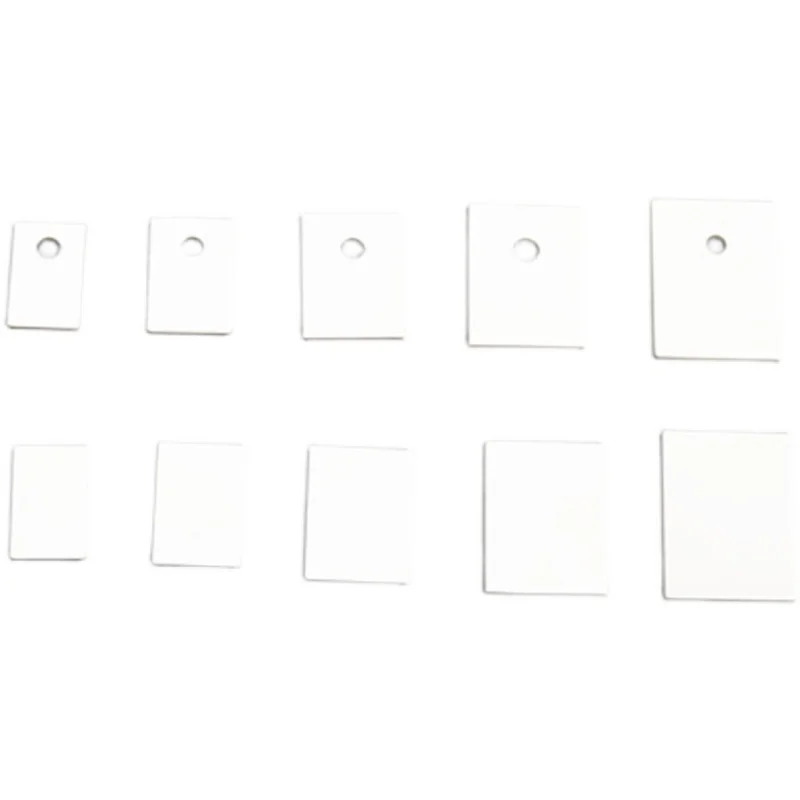 50pcs TO-3P/220/247 1mm Thick 0.635mm Hole Alumina Ceramic Pad Thermal Conductive Insulation Gasket