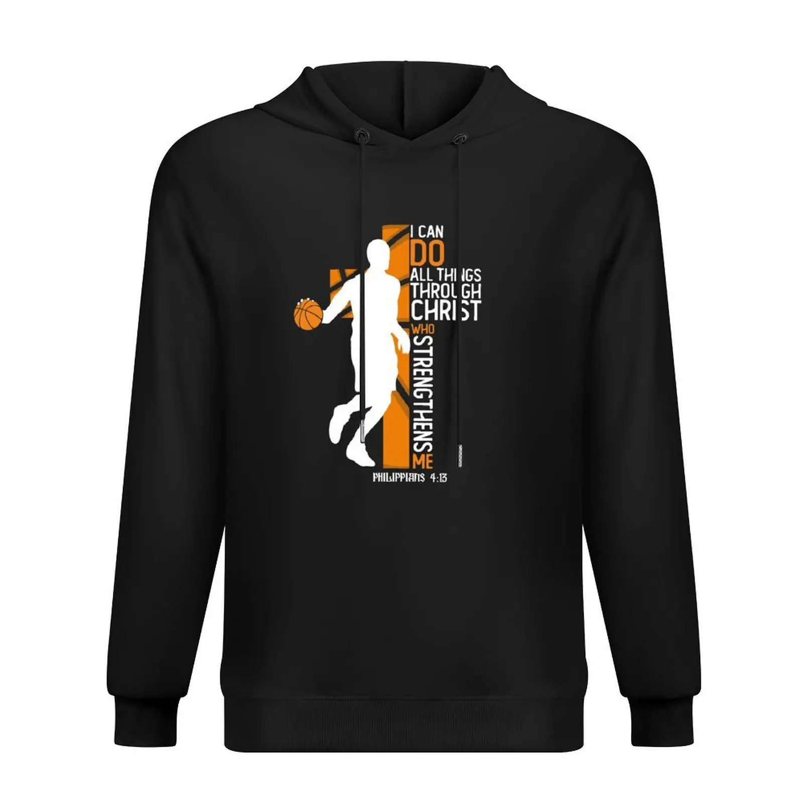 

Christian Basketball Bible Verse I Can Do All Things Through Christ Philippians 4:13 Hoodie mens clothing tracksuits