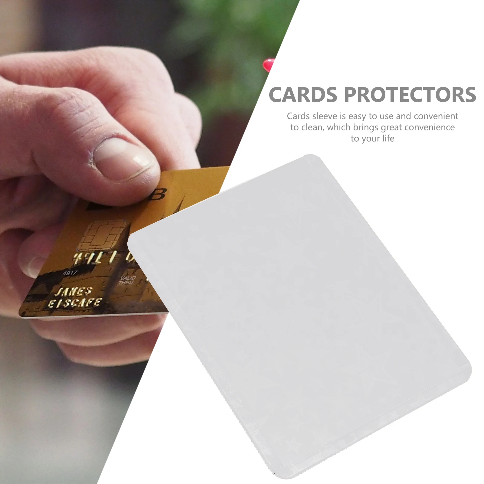 

50pcs Card Sleeves Clear PVC Protectors Anti Scratch Transparent Covers For Game Cards Business Cards Photo Albums Student