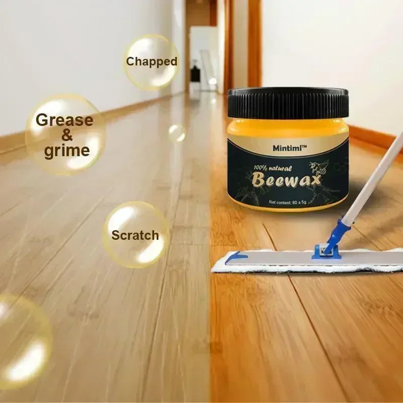 Furniture Polishing Beeswax Natural beeswax Wood Seasoning Beewax Wooden Floor Cleaning Maintenance Polished Brighten Care Wax