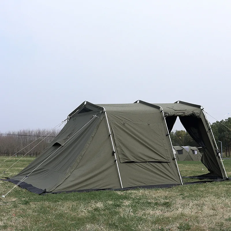 

Outdoor Luxury Camping Site Tent Trailer Rear Tent Tunnel Tent Dining Room Hotel Cotton Fabric Mongolian Yurt Rainproof Cover