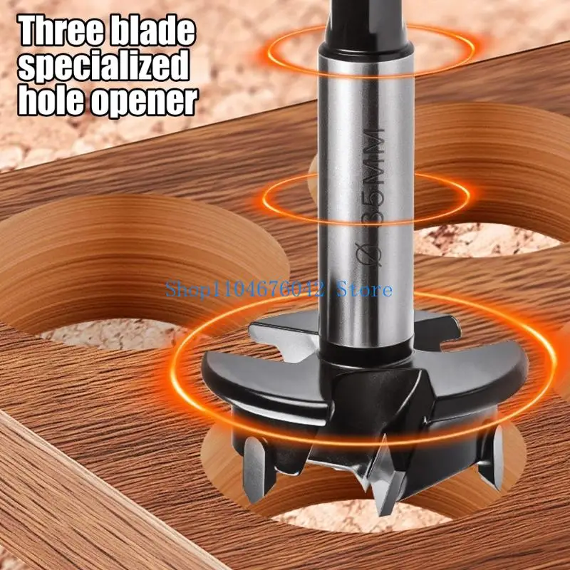 5asd 35mm Hinge Drill Bit 3 Flutes Woodworking Hole Cutter Drilling Hole Sawer Tool