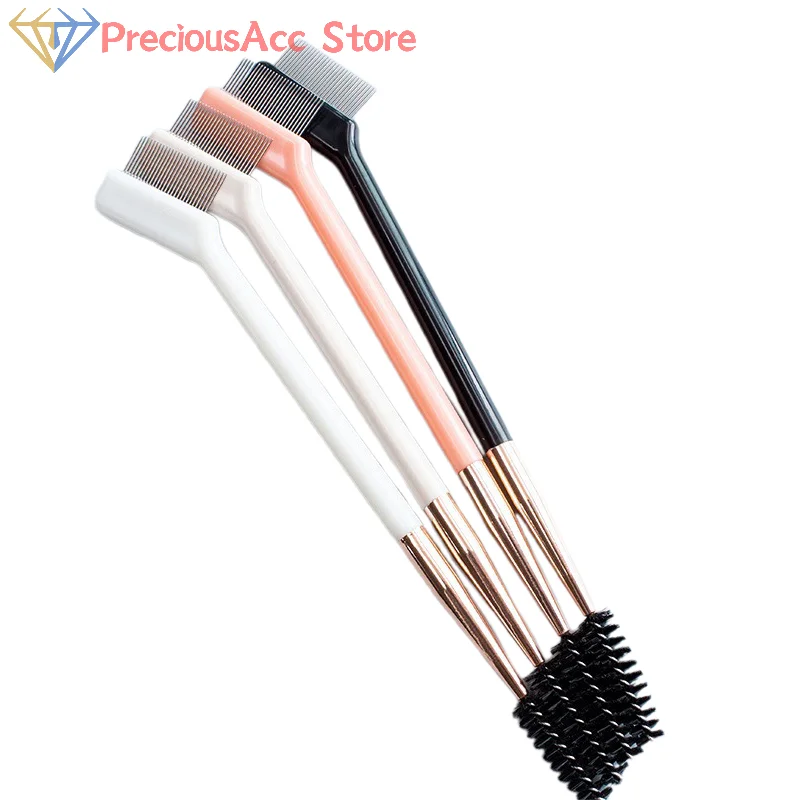 Eyes Cosmetic Brushes Double Headed Eyelash Comb Eyebrow Brush Steel Needle Contouring Eyebrow Eyeliner Makeup Brushes