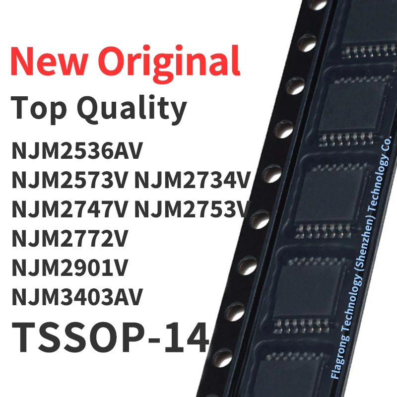 Chip de IC original, novo, 10 peças, NJM2536AV, NJM2573V, NJM2734V, NJM2747V, NJM2753V, NJM2772V, NJM2901AV, TSSOP-14