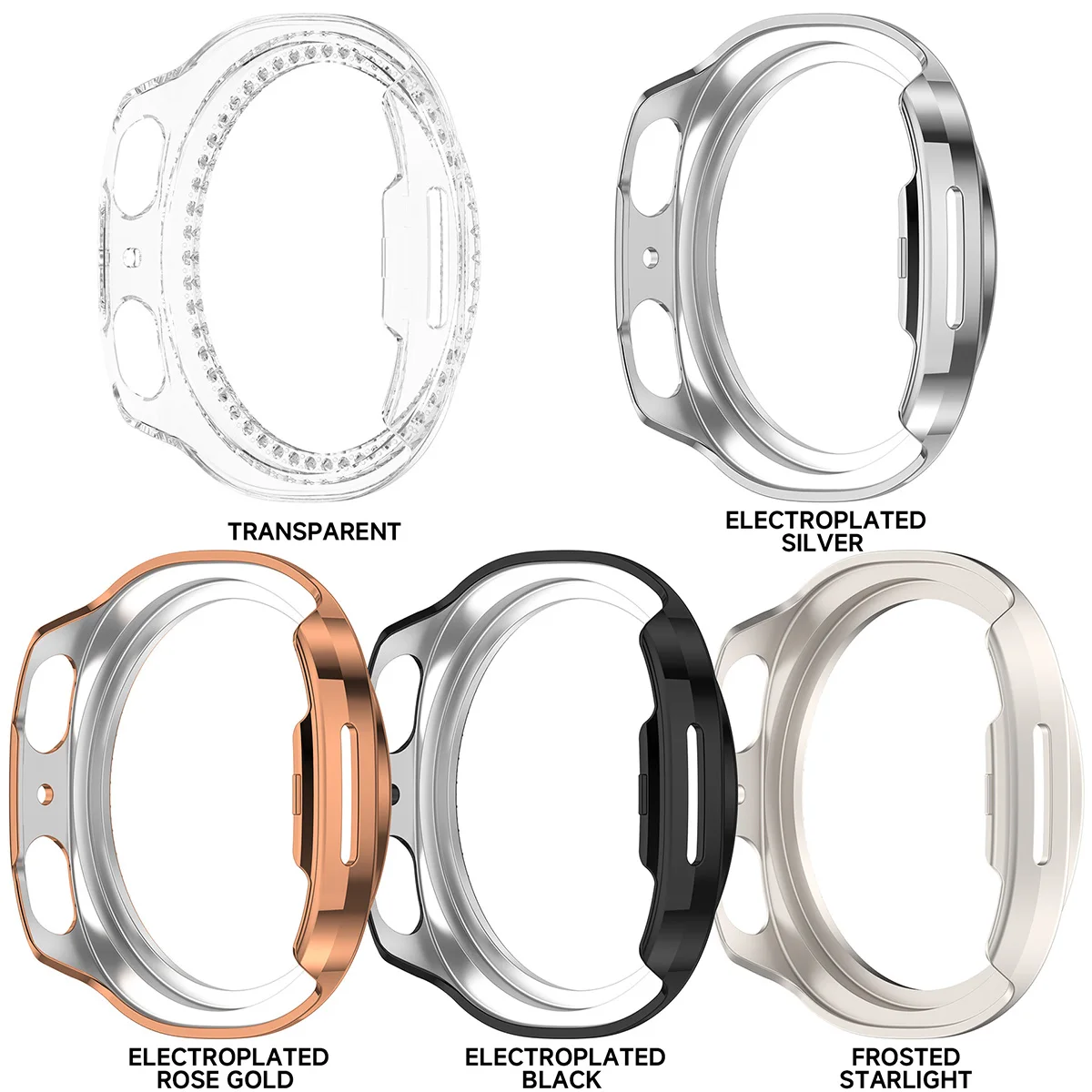 Роскошный полый чехол для Samsung Galaxy Watch 8, 44 мм, 40 мм, комплект с бриллиантовым жестким ПК для Samsung Galaxy Watch8, защитный чехол