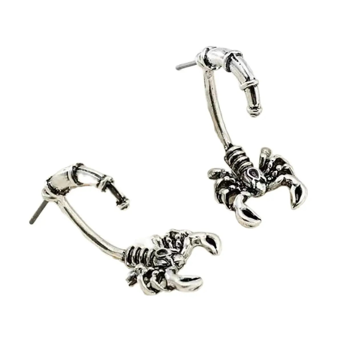 1 Pair Of Vintage Detachable Scorpion Ear Studs For Women\'s Punk Party Earrings
