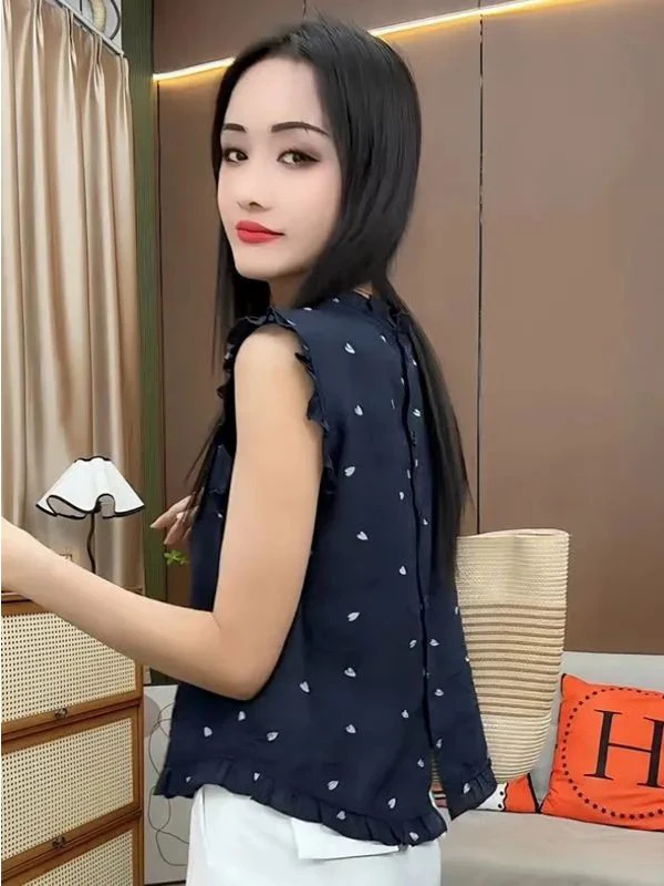 กระโปรงชีฟองลายดอกไม้สำหรับผู้หญิง รุ่นใหม่ ซัมเมอร์ 2025 ดีไซน์กระโปรงทรงระฆัง แขนกระดิ่ง ช่วยพรางหุ่น จับจีบ แต่งขอบไม้