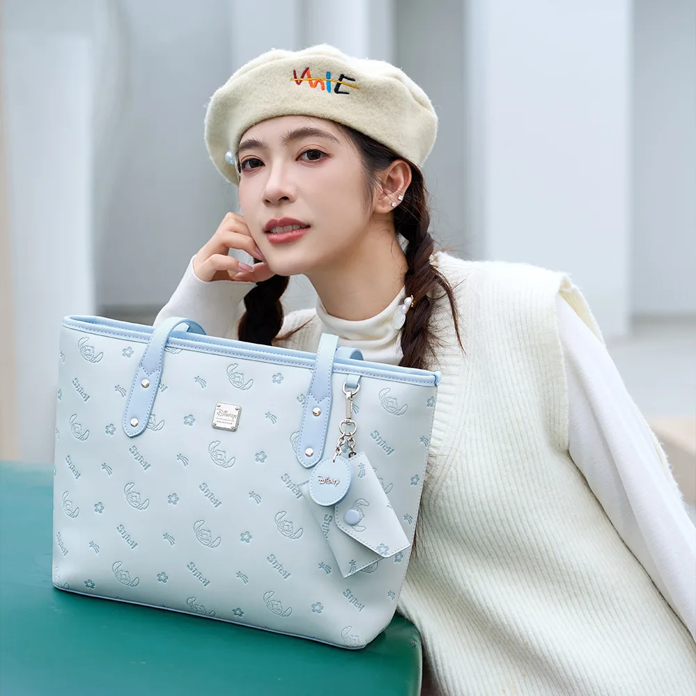 

Genuine Disney Purses And Handbags Original Case Stitch Large Capacity Tote Bag Ladies Fresh Versatile Shoulder Tote 409
