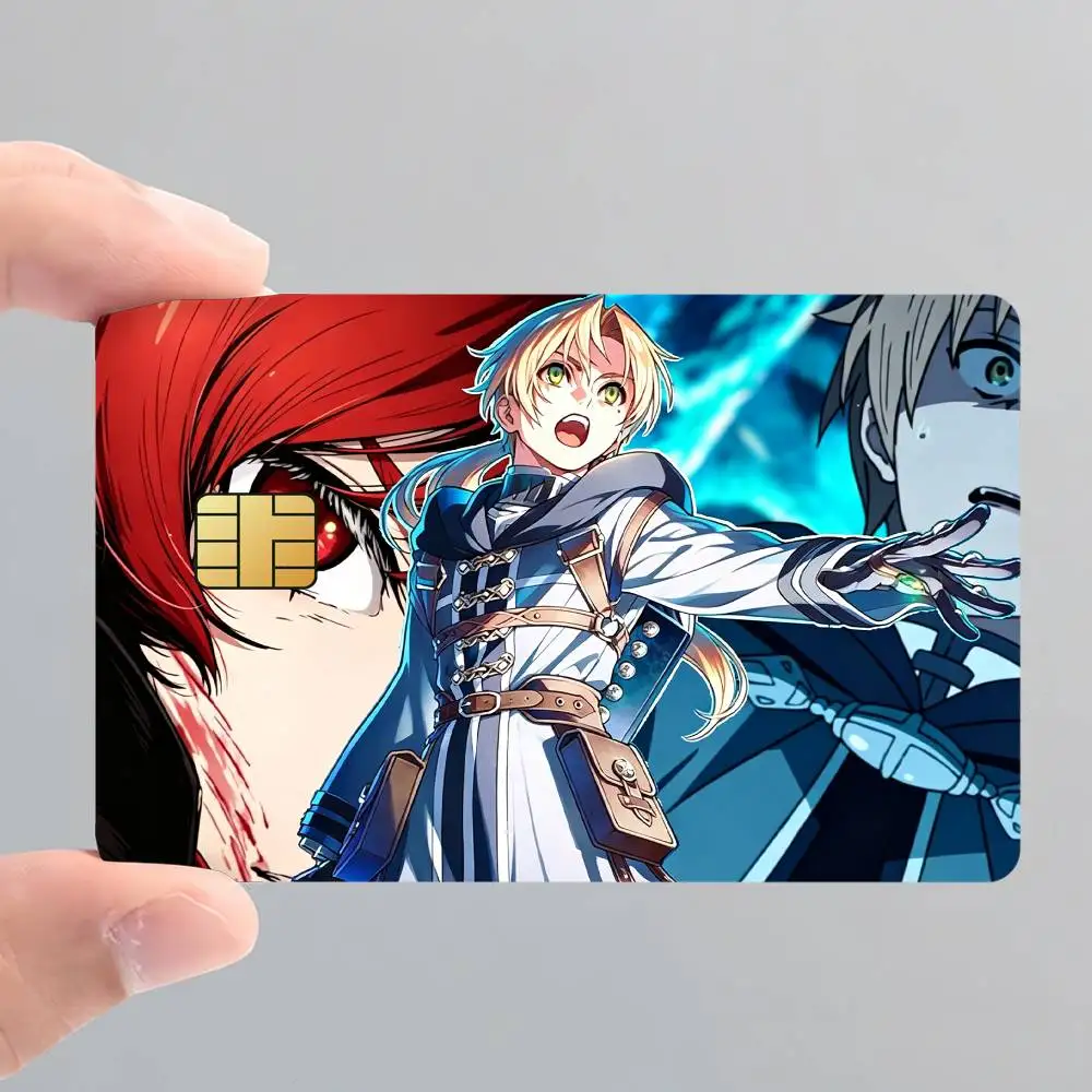 M-Mushoku T-Tensei Jobless Reincarnation Card Stickers for Bank Access Protective Waterproof Film Cover Sticker Surprise Gift