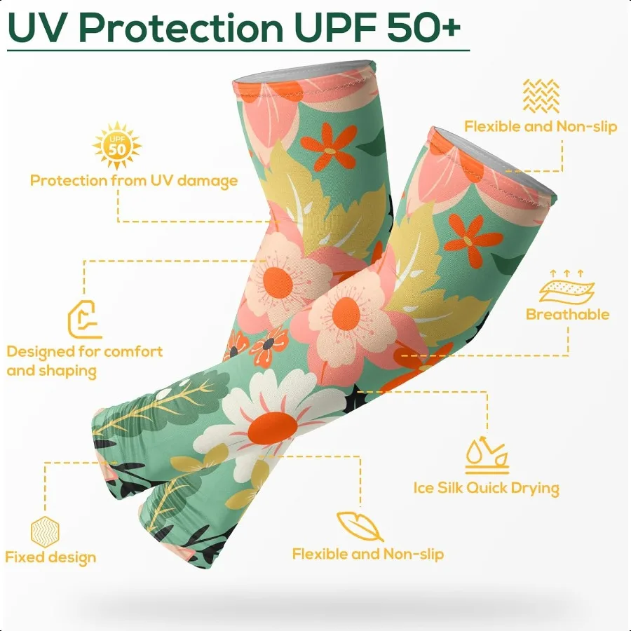 YUNVI Gardening Sleeves Farm Sun Protection Cooling Arm Sleeves to Cover Arm for Women