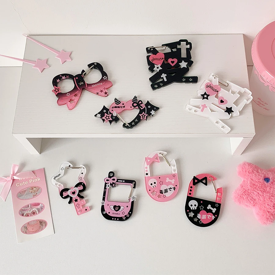 Portable Acrylic Pendant Handbook Decoration Keychain Charm Ita Bag Buckle Backpack Accessories For Everyday Use