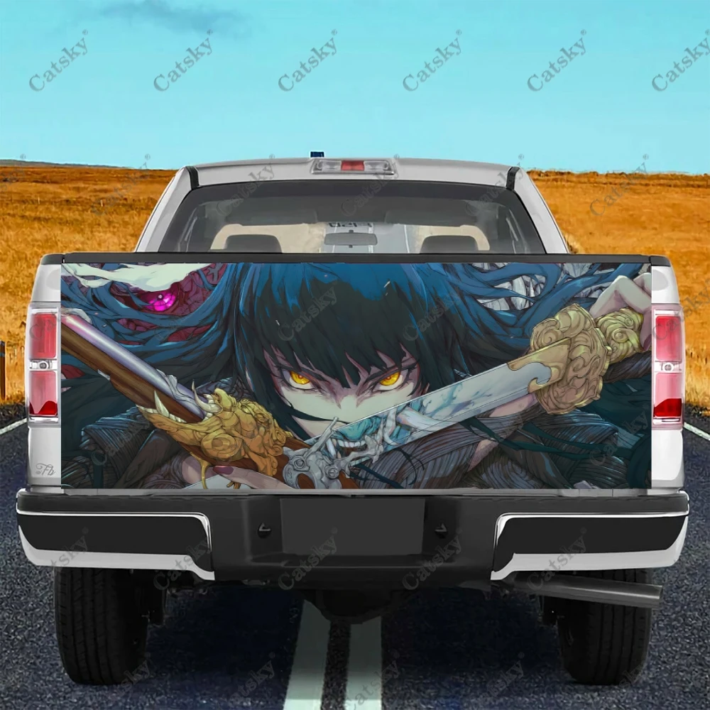 Samurai Truck Tailgate Sticker Decal Wrap Vinyl High-Definition Print Graphic Suitable for Pickup Trucks Weatherproof