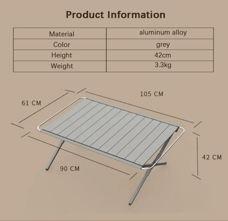 Outdoor Aluminum alloy IGT Table Portable Telescopic Camping Table With Gas Stove Teaism Tray Grill Equipment