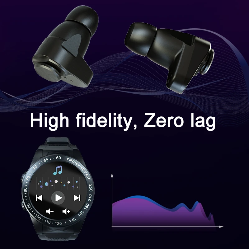 Aipower – montre connectée 2 en 1, véritable oreillettes sans fil, Bluetooth 5.1, Bracelet numérique de sport, moniteur de fréquence cardiaque, W26