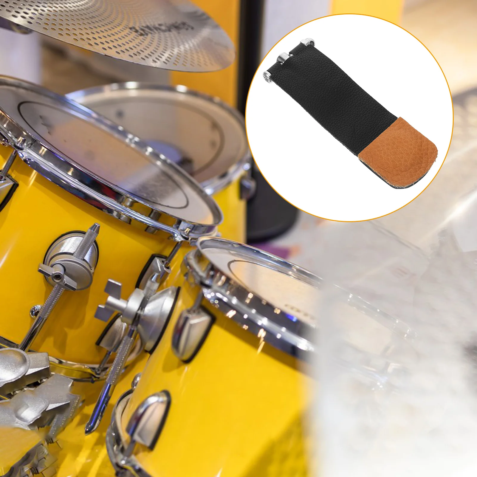 

Drum Dampening Pad Yellow Key Mute Stickers for Accessories Mat Supplies Beginner Professional Drummers Gift