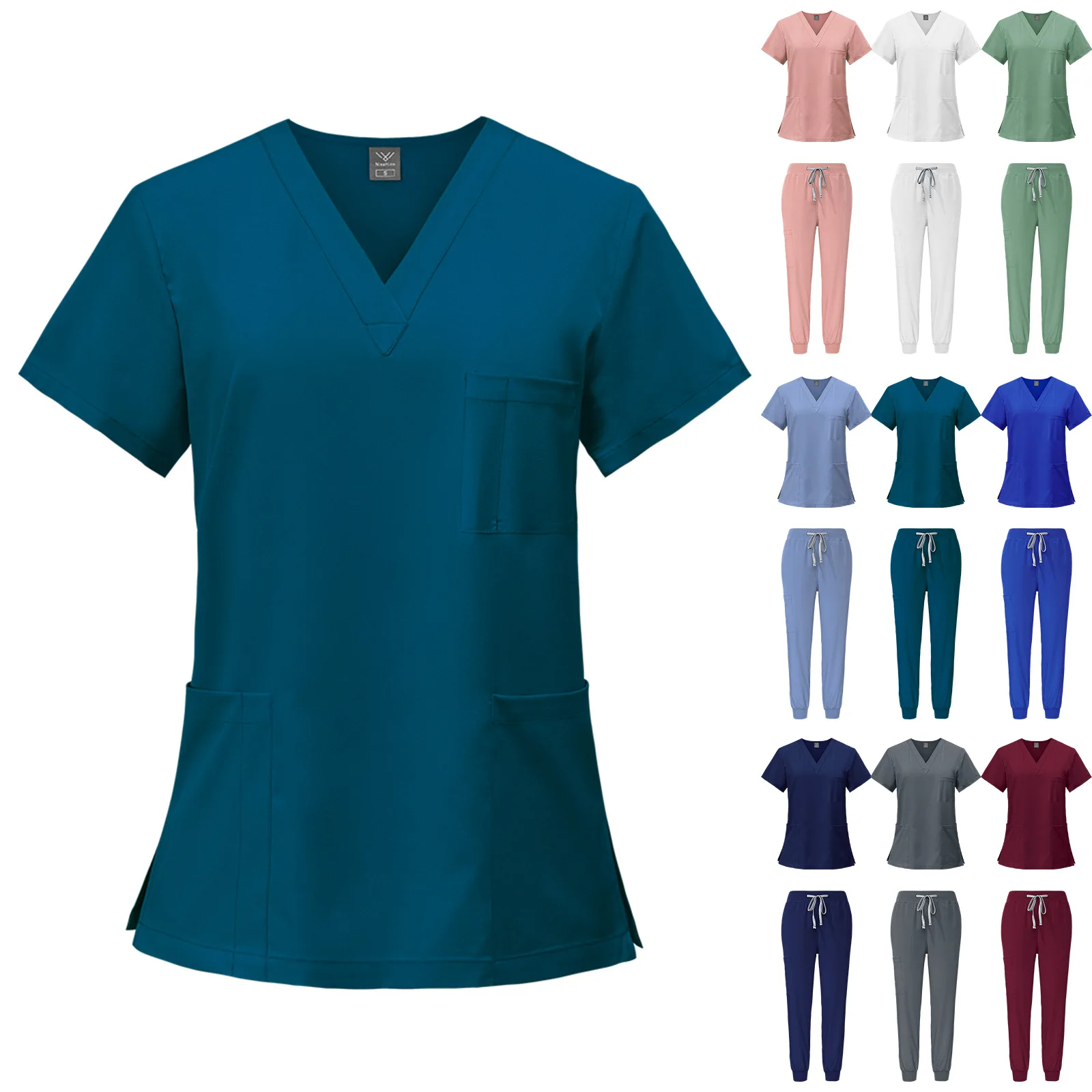 Mehrfarbige Unisex kurz ärmel ige Apotheke Krankens ch wester Uniform Krankenhaus arzt Arbeits kleidung Orale Zahn chirurgie Uniformen Medizinische Peelings Sets