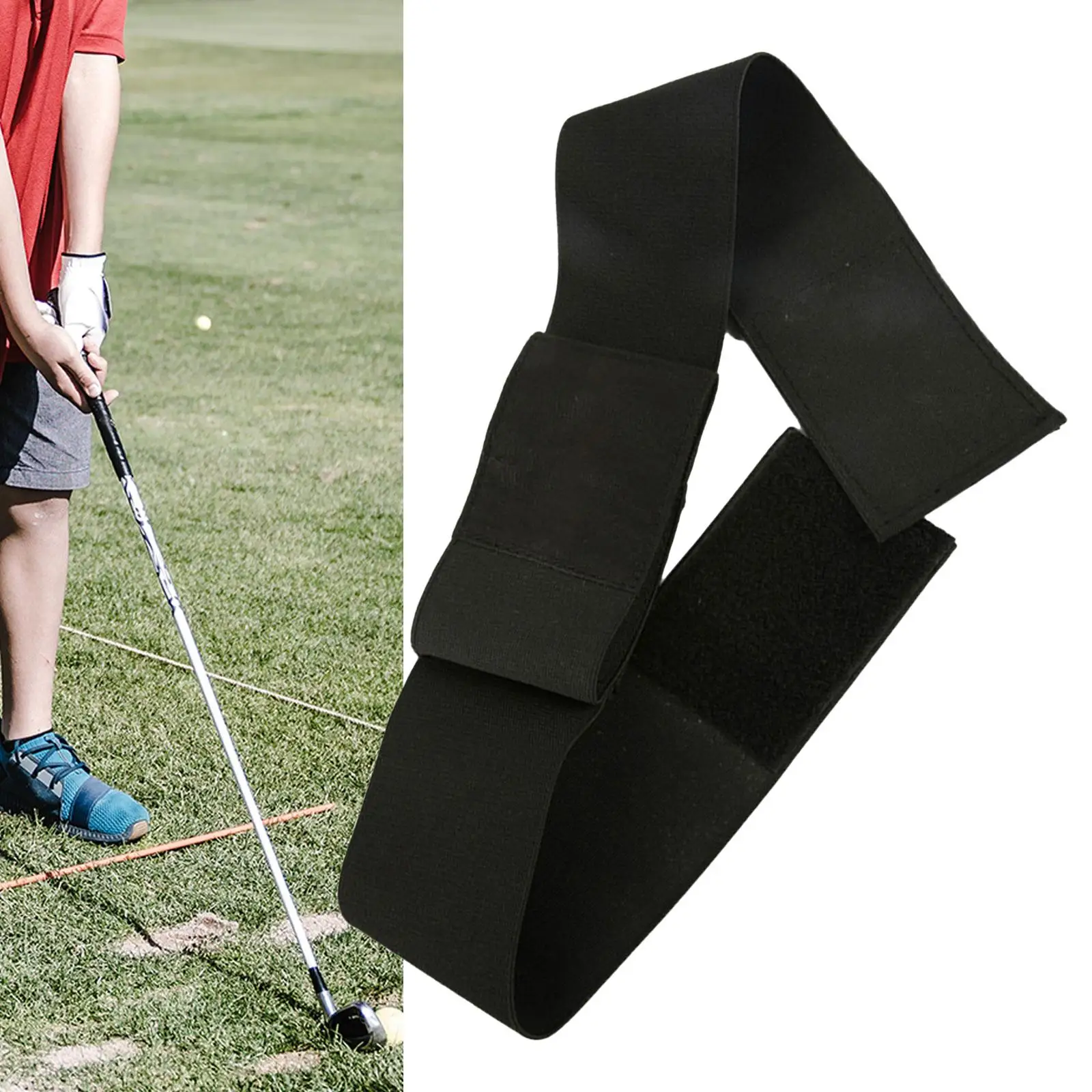 Golf Swing Training Aid Arm Posture Alignment Nylon Belt Golf Form Correction Band for Professional Golf Trainer Practice Tools