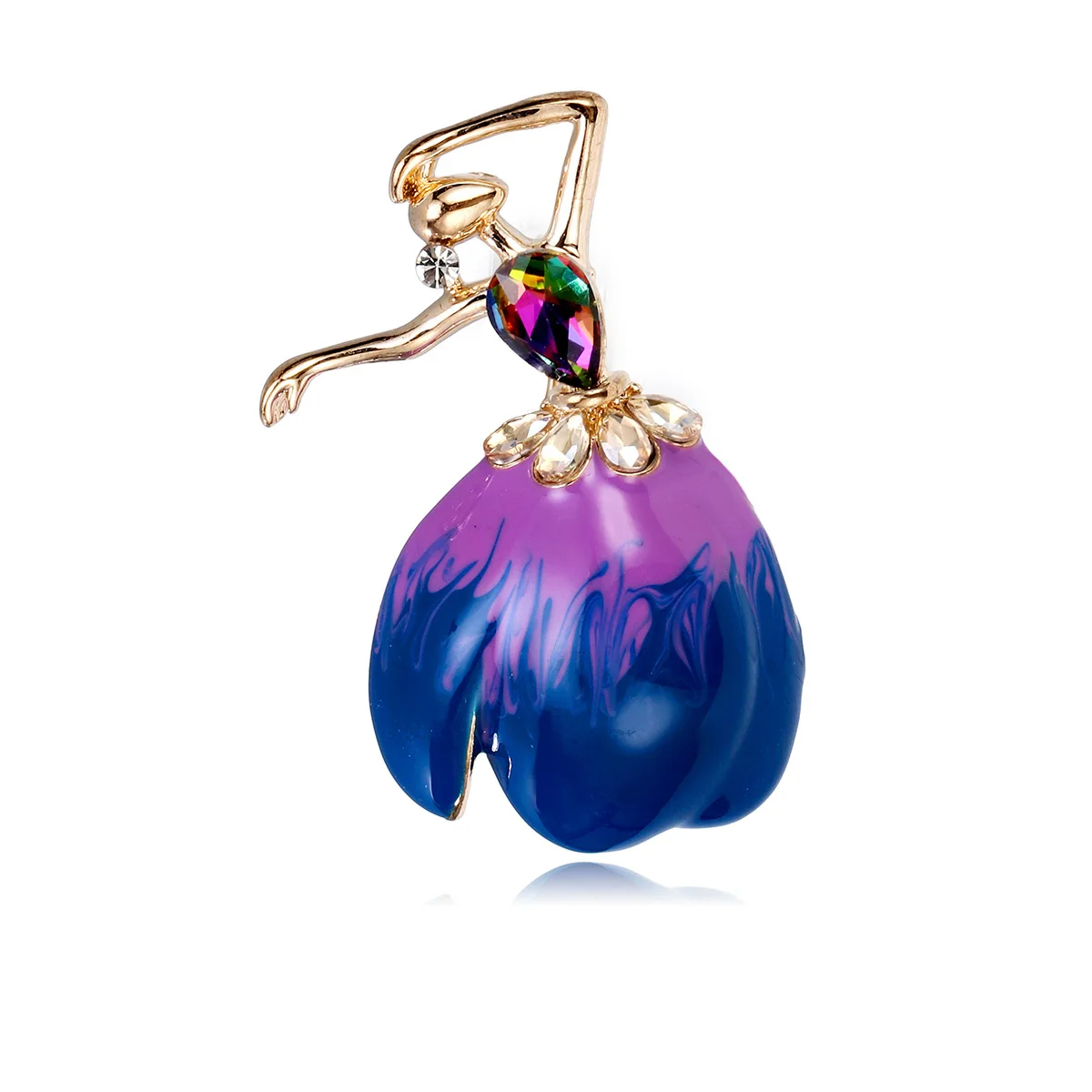 

Ballet Girl Brooch, Elegant Female Charm, Oil-Drip Painted Brooch, Event Luxury Gift, Daily Wear, Evening Dress, Jewelry