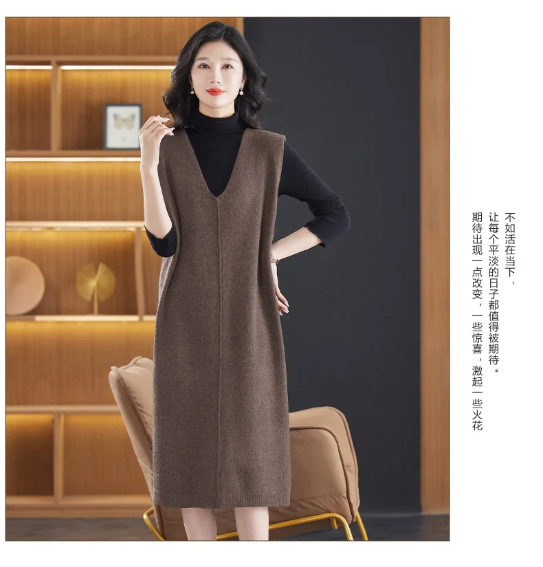 

Вязаные платья без рукавов, элегантные женские летние платья с градиентом в стиле бохо, иллюзия двух частей, с лямкой через шею, облегающие, для выступлений, однотонные, в девичьем стиле