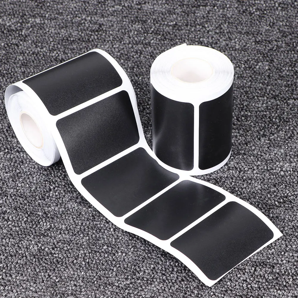 

2 Rolls Blackboard Labels PVC Self Adhesive Multi function Bottle Sticker Office Supply Blank Writable Jar Label Decal Kitchen