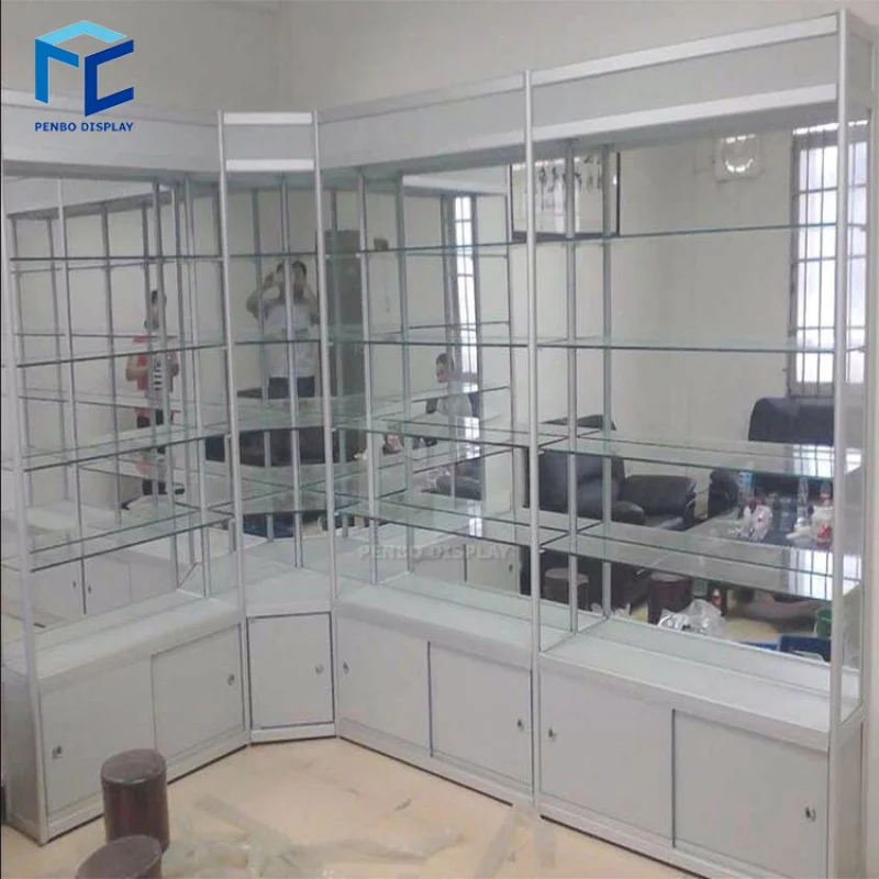 2025customized.Hot Sale Factory Price Fashionable Aluminum Store Jewelry Showcase/Glass Steel Display Cabinet