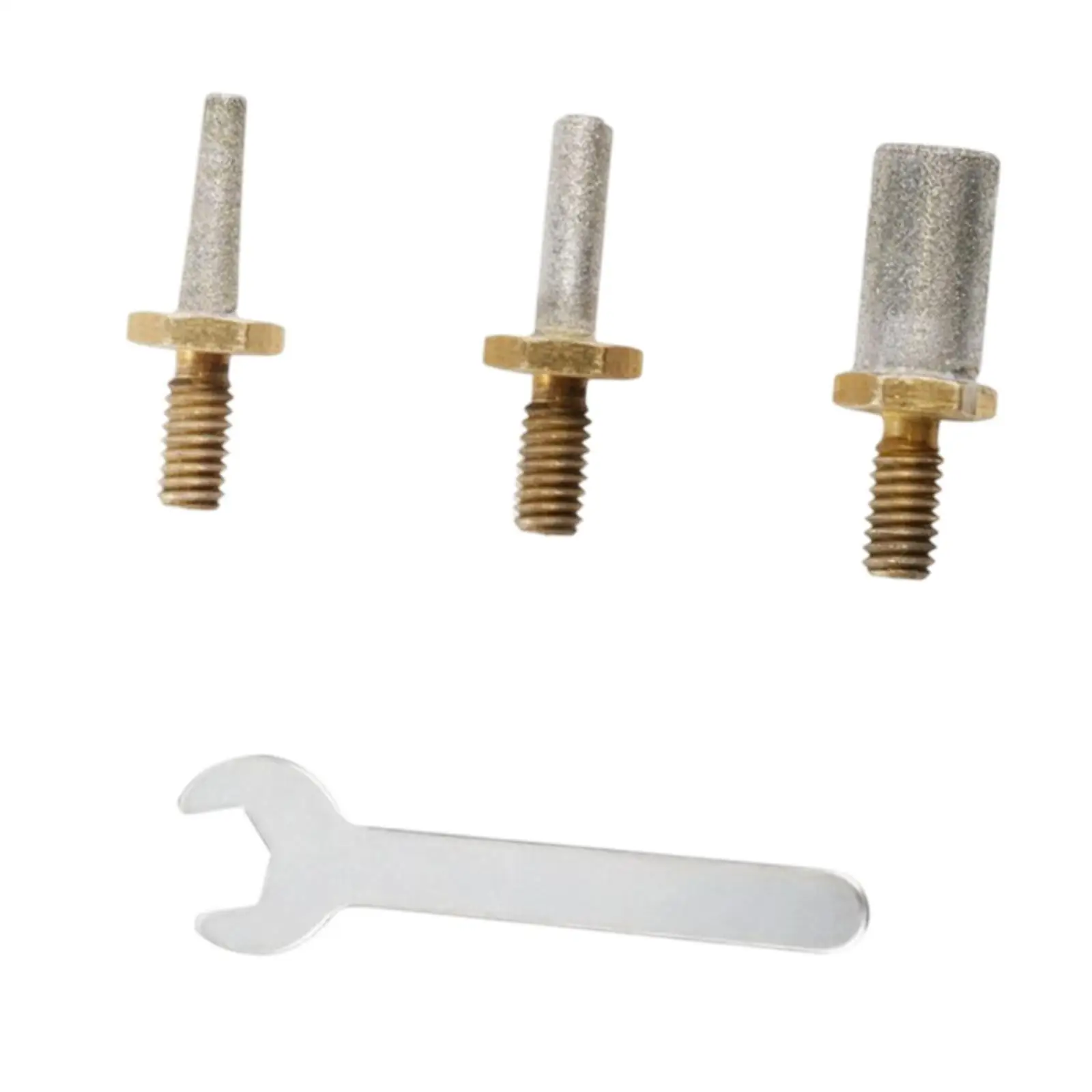 

Glass Diamond Grinder Bit Head Diamond Grinding Wheel Practical Metalworking Grinding Head with Wrench for Drill Stone