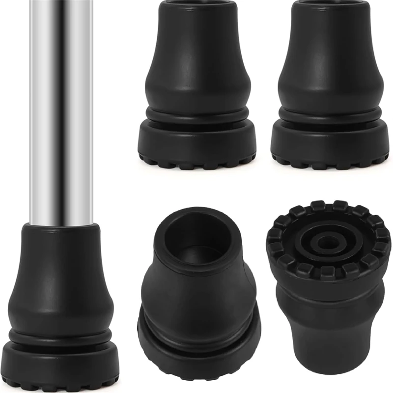 Bastón antideslizante de 16-22mm, muleta, almohadillas inferiores, Protector de cubierta, escalada, senderismo, punta de poste