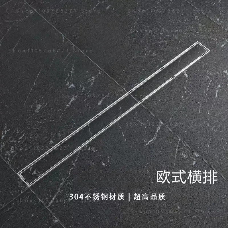 304 Stainless Steel Floor Drain, Invisible Recessed Linear Design, Modern Bathroom Shower Channel Drain