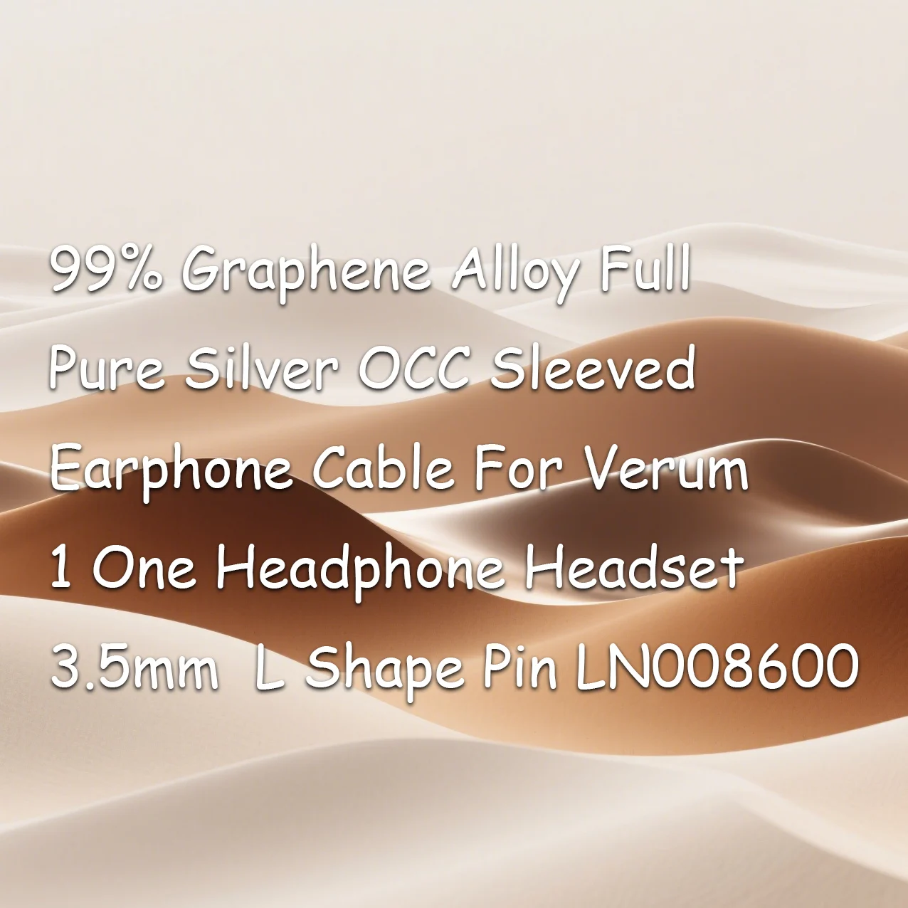 

99% Graphene Alloy Full Pure Silver OCC Sleeved Earphone Cable For Verum 1 One Headphone Headset 3.5mm L Shape Pin LN008600