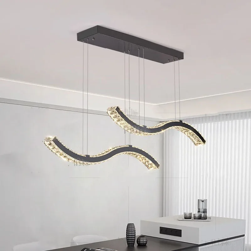 Modern Crystal stair chandelier lights indoor lighting Ceiling lamp hanging light led Chandeliers for living room indoor lightin