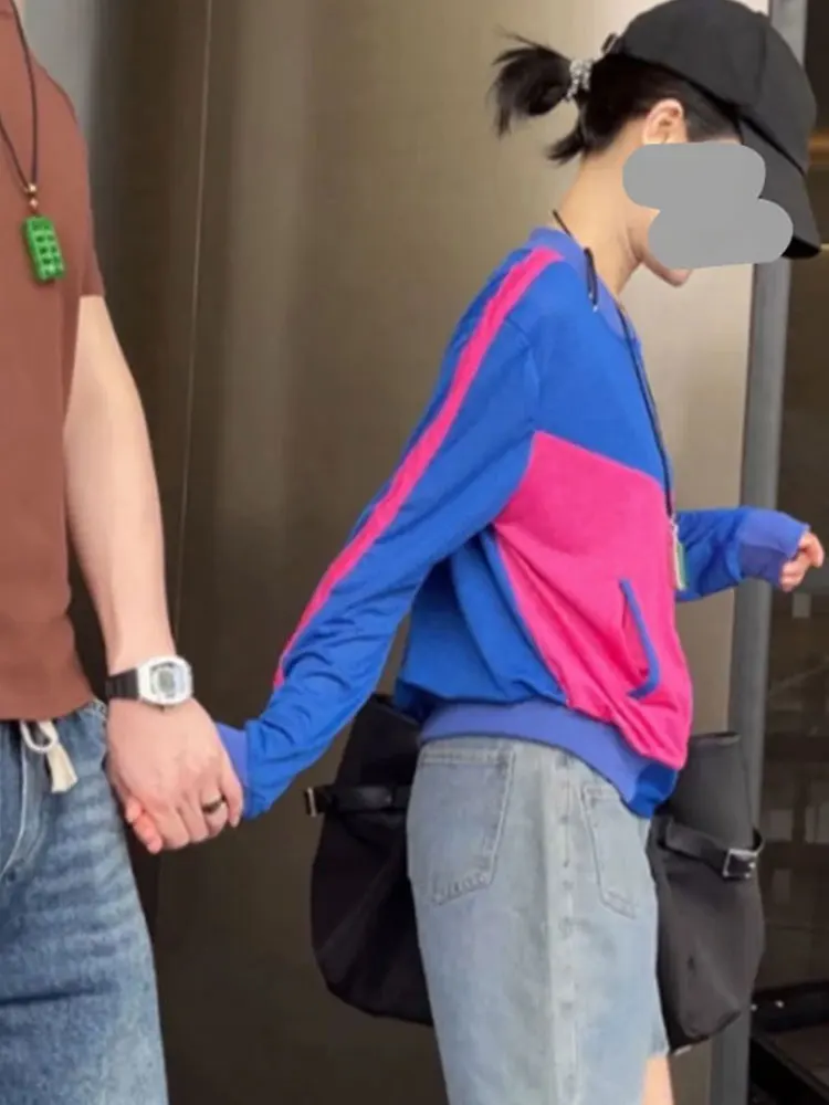 Zomer Dunne Ademende Kleur Blo Rits Lange Sve Dames Bovenkleding Zonbescherming Kleding Veelzijdige Europese Sle