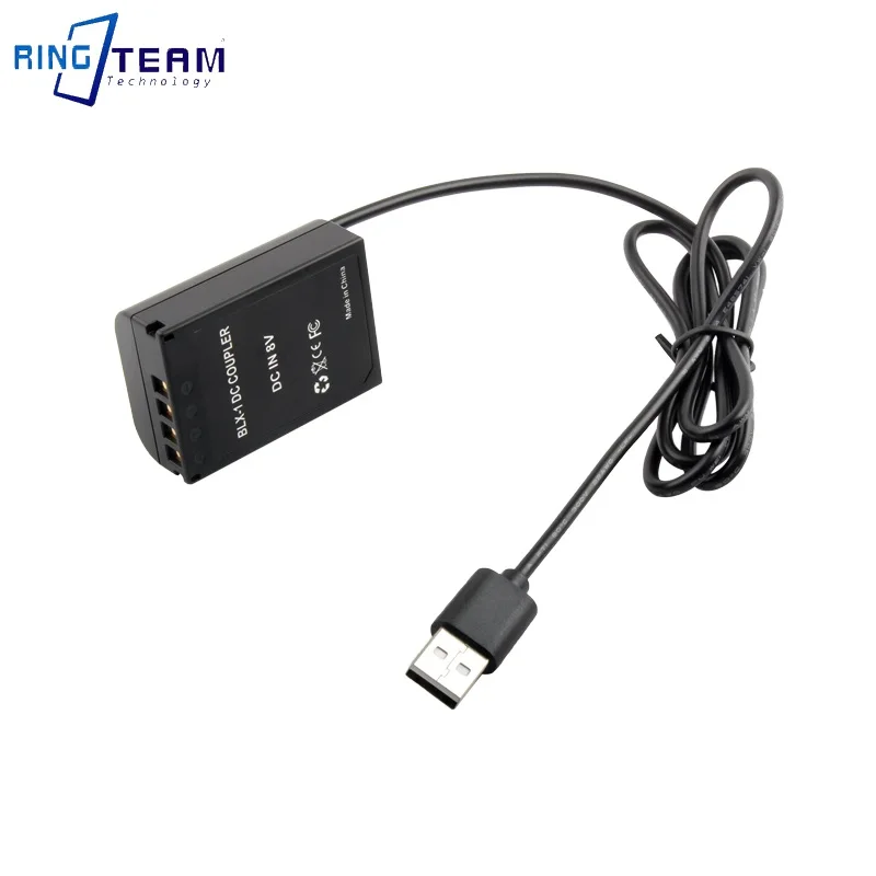 Brand New 1.2M USB to BLX-1 DC Coupler BLX1 Dummy Battery for Olympus OM-1 OM1 Camera Straight Cable