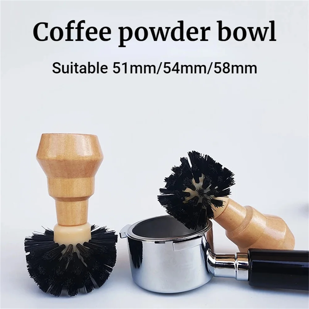 Protable Coffee Tamper Cleaning Brush Espresso Grinder Machine Hair Wood Dusting Cleaners 51 54 58mm Barista