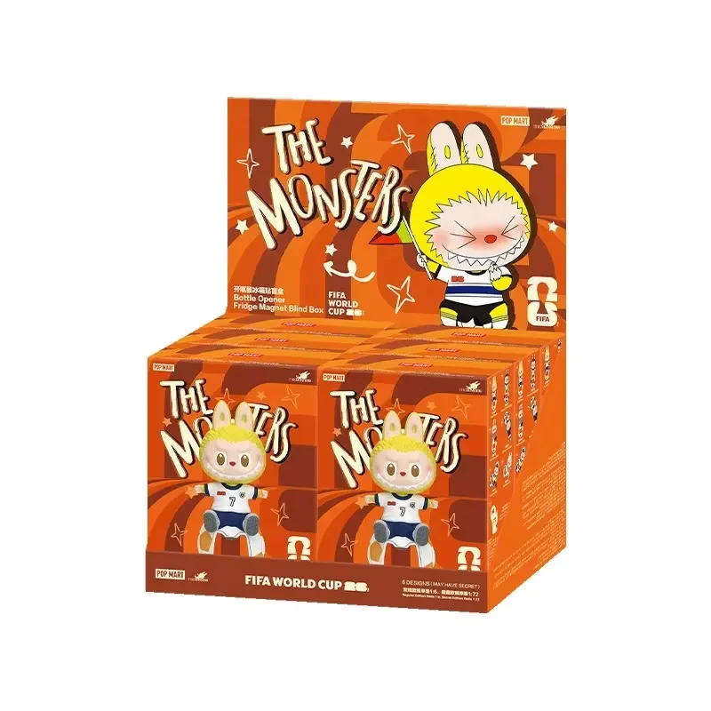 

POP MART LABUBU THE MONSTERS FIFA Series Открывалка для бутылок, магнит на холодильник, загадочная коробка, оригинальная слепая коробка, игрушки-сюрпризы, украшение для сумки