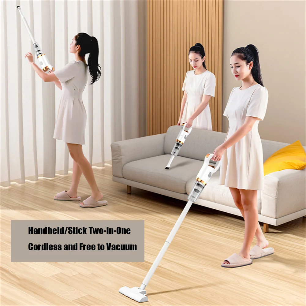 Ручной беспроводной пылесос с сильным всасыванием, подметальная машина, портативный 2 в 1, перезаряжаемый робот-уборщик для домашнего использования и автомобиля