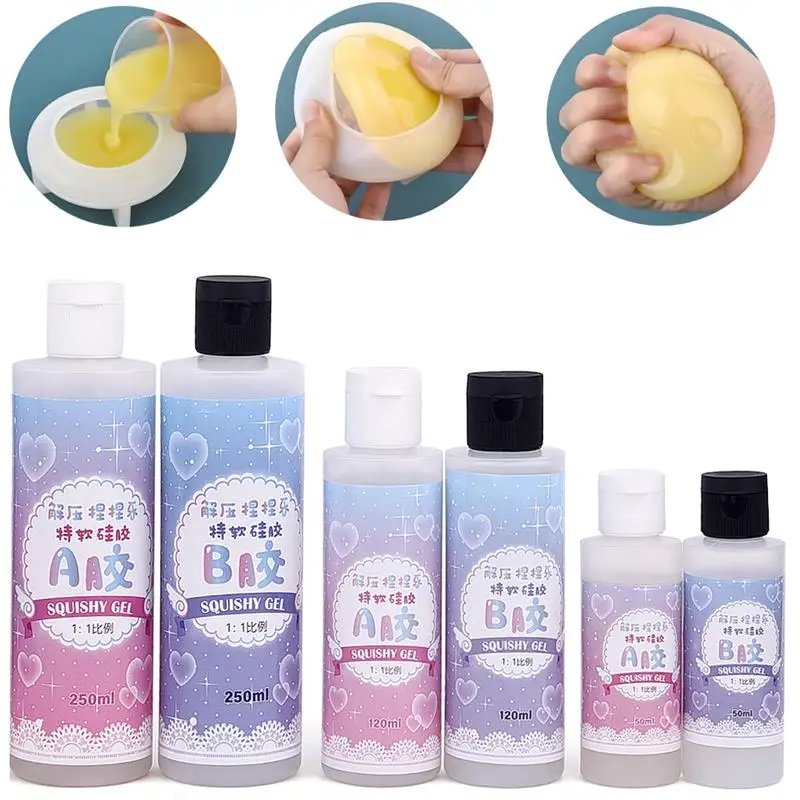 500/200ml Squishy Gel Miękki płynny silikon do formowania łapki kota Zabawki dekompresyjne Prezent Ściskanie Zabawka dla dziewczynek Dzieci