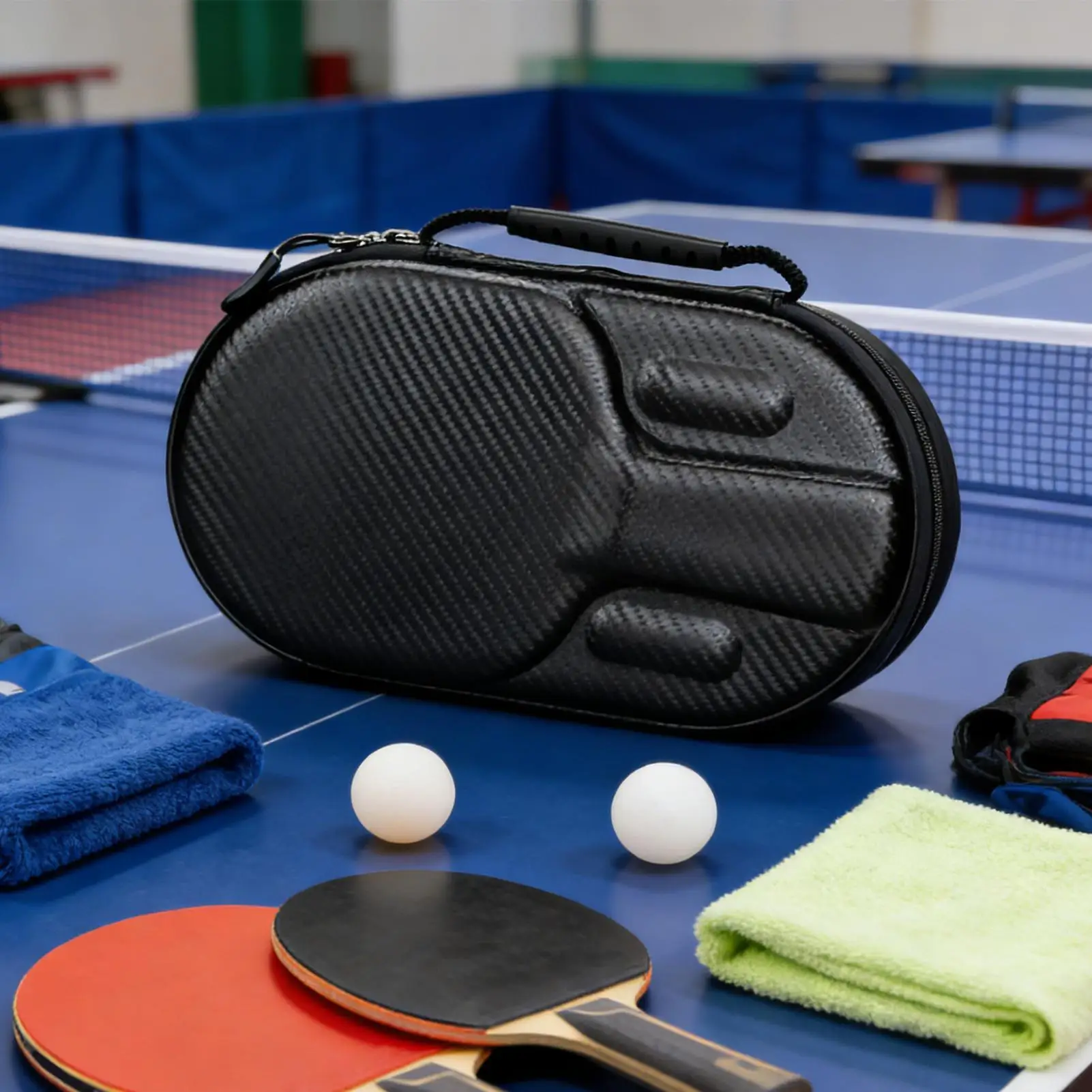 

Durable Table Tennis Paddle Organizer Bag, Lightweight Sports Handbag, Practical Outdoor Carry Pouch for Kids Teens Adults