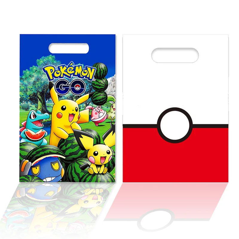 

Pokemon Gift Bags Birthday Party Decoration Pikachu Goody Biscuit Package Candy Kids Bag Gifts For Baby Shower Party Supplies