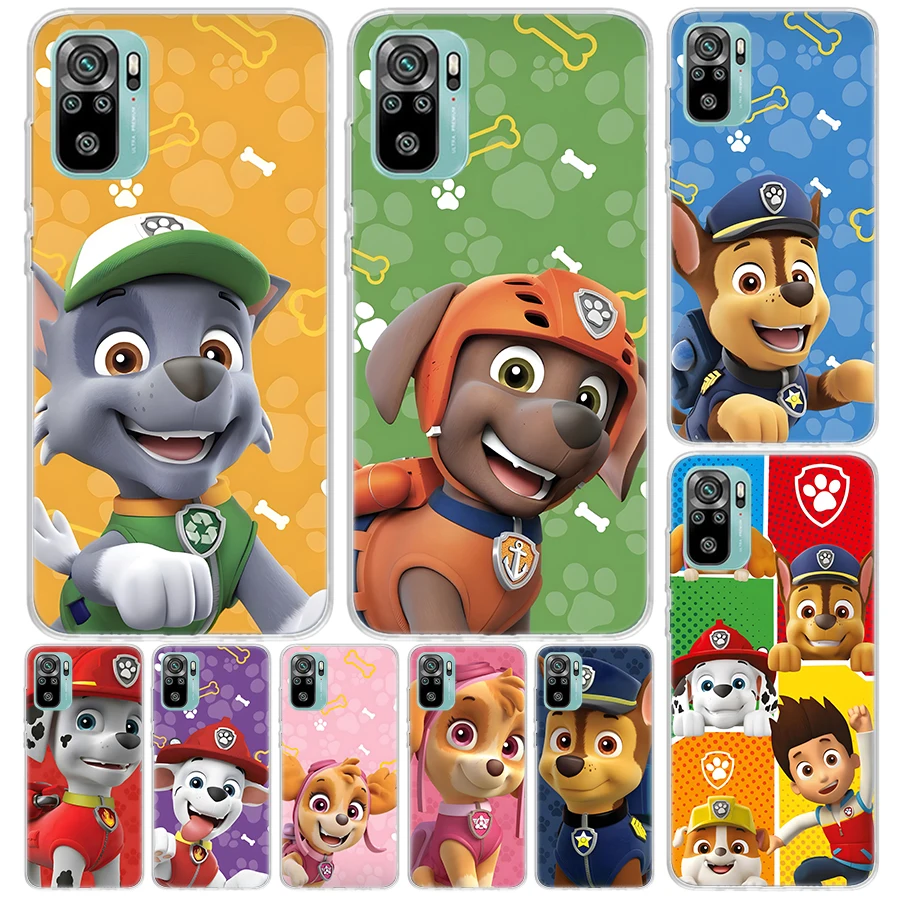 Paws P-Patrols Cartoon Dog Cover For Xiaomi Redmi Note 14 13 12S 12 11 Pro Plus Phone Case 11S 10S 10 11E 11T + 9S 9 Print Coque