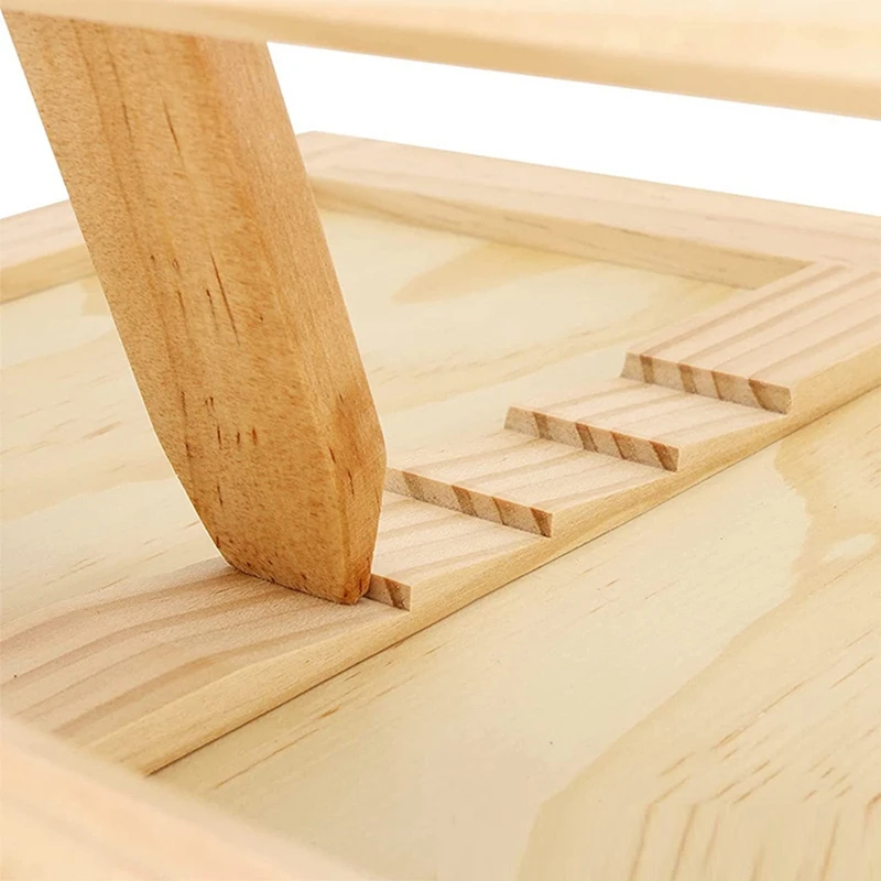 Cavalete portátil de mesa em faia estilo Burlywood, estojo artístico para iniciantes e adultos, 4 engrenagens ajustáveis, 1 pc